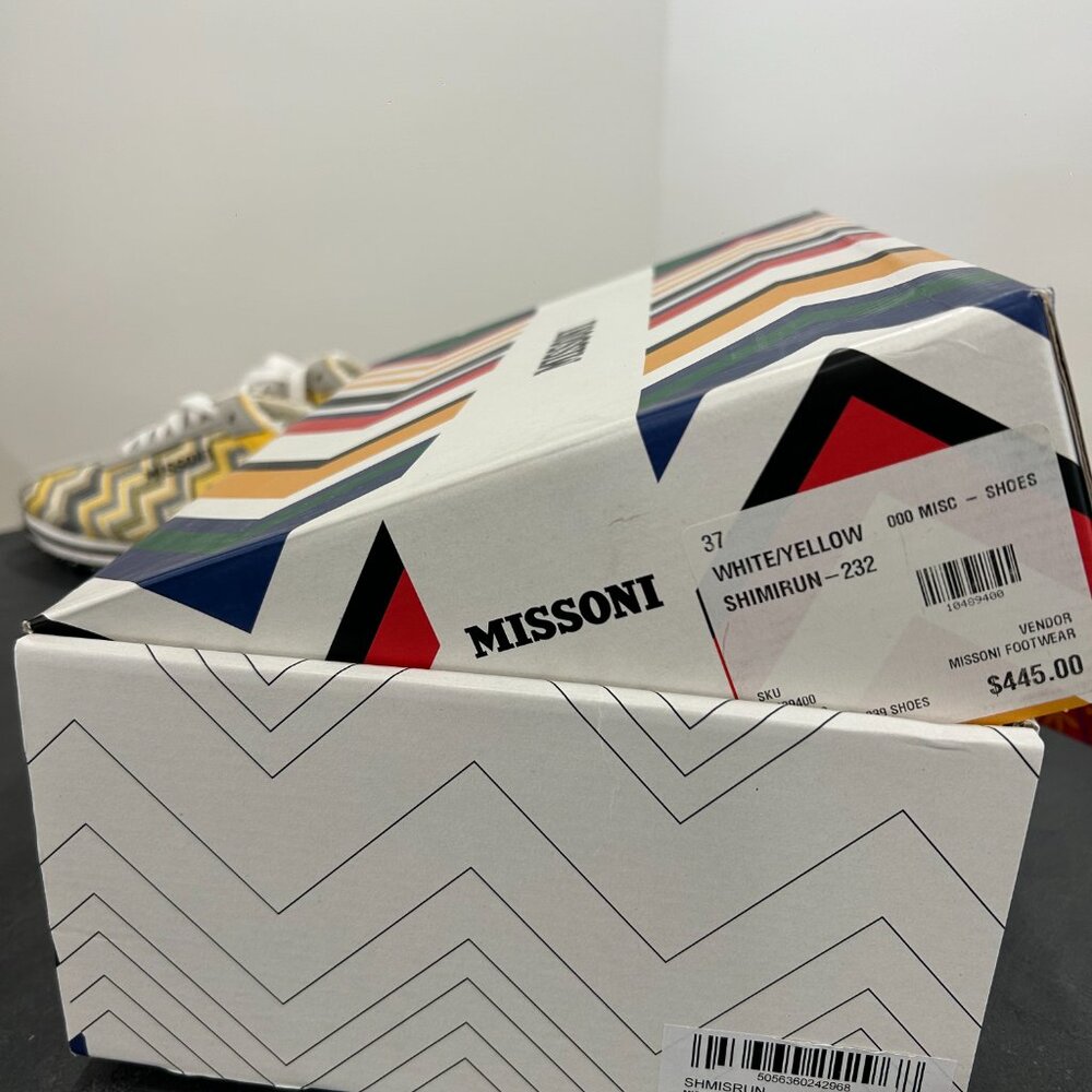 Missoni White/Yellow Shimirun Sneaker (Size 37) BRAND NEW - Picture 2 of 5